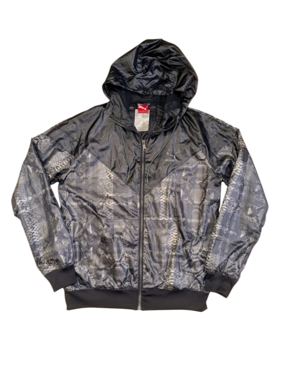 Puma Snakeskin Windbreaker Sample Medium Hooded Jacket